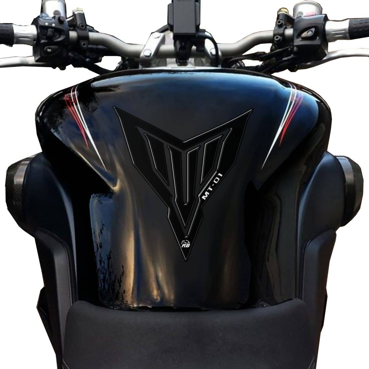 Pegatinas 3D Moto compatibles con Yamaha Tracer Mt-01 Tanque Deposito Negro - Imagen 2