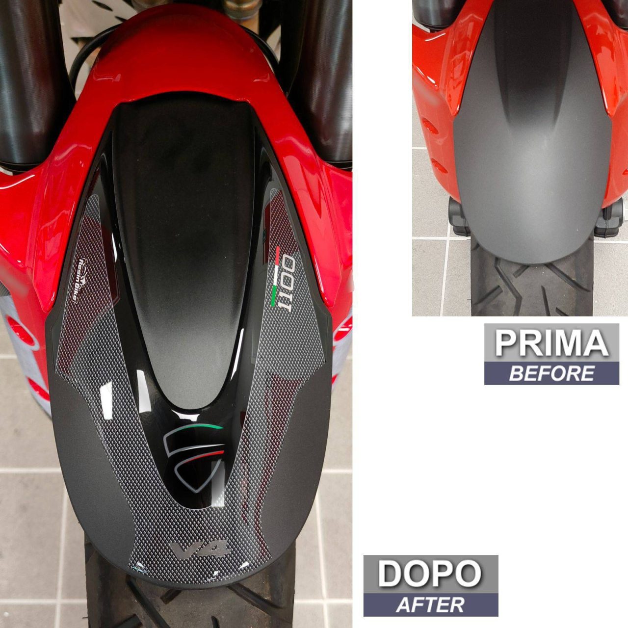 Adhesivos Moto 3D compatibles con Ducati Multistrada V4 2021-2023 Guardabarros - Imagen 3