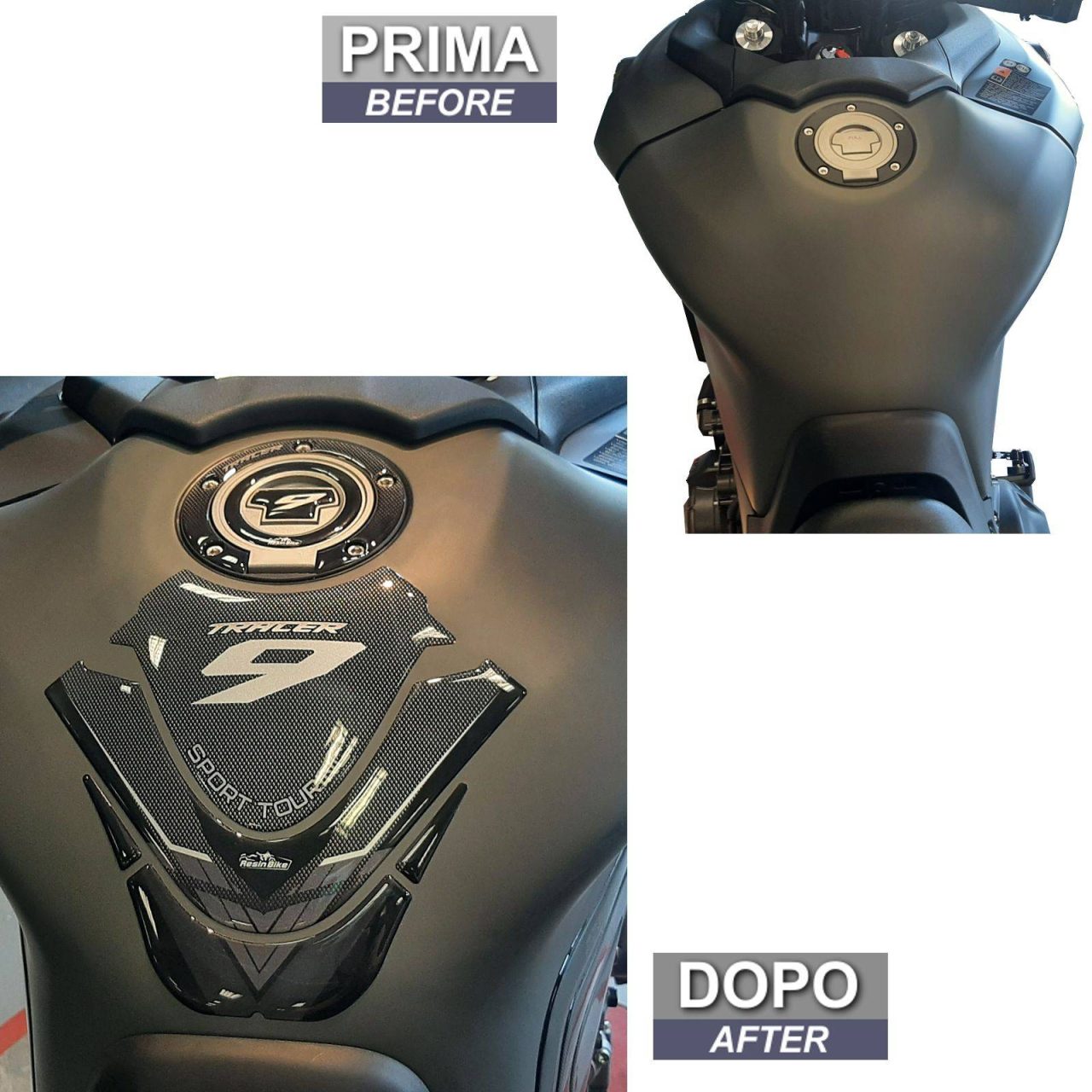 Paraserbatoio Adesivi 3D compatibili con Yamaha Tracer 9 2021 Protezione - immagine 3