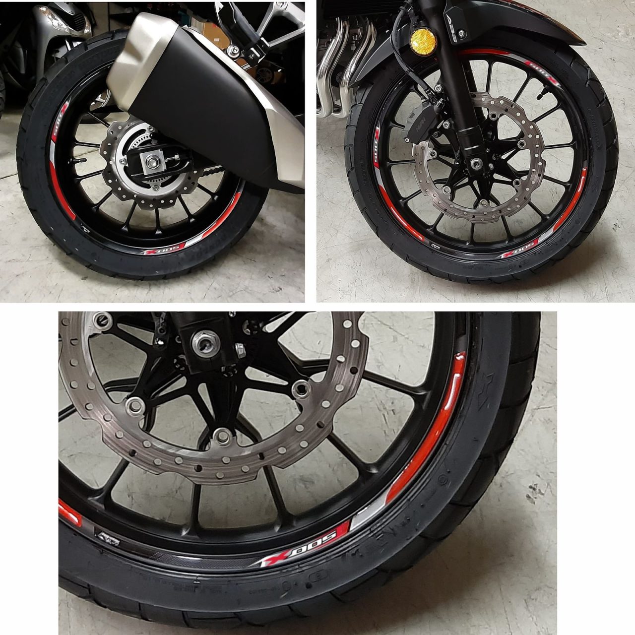 Motorcycle Stickers 3D compatible with Honda CB500X 2019-2020 Wheels 17" et 19" - Image 2