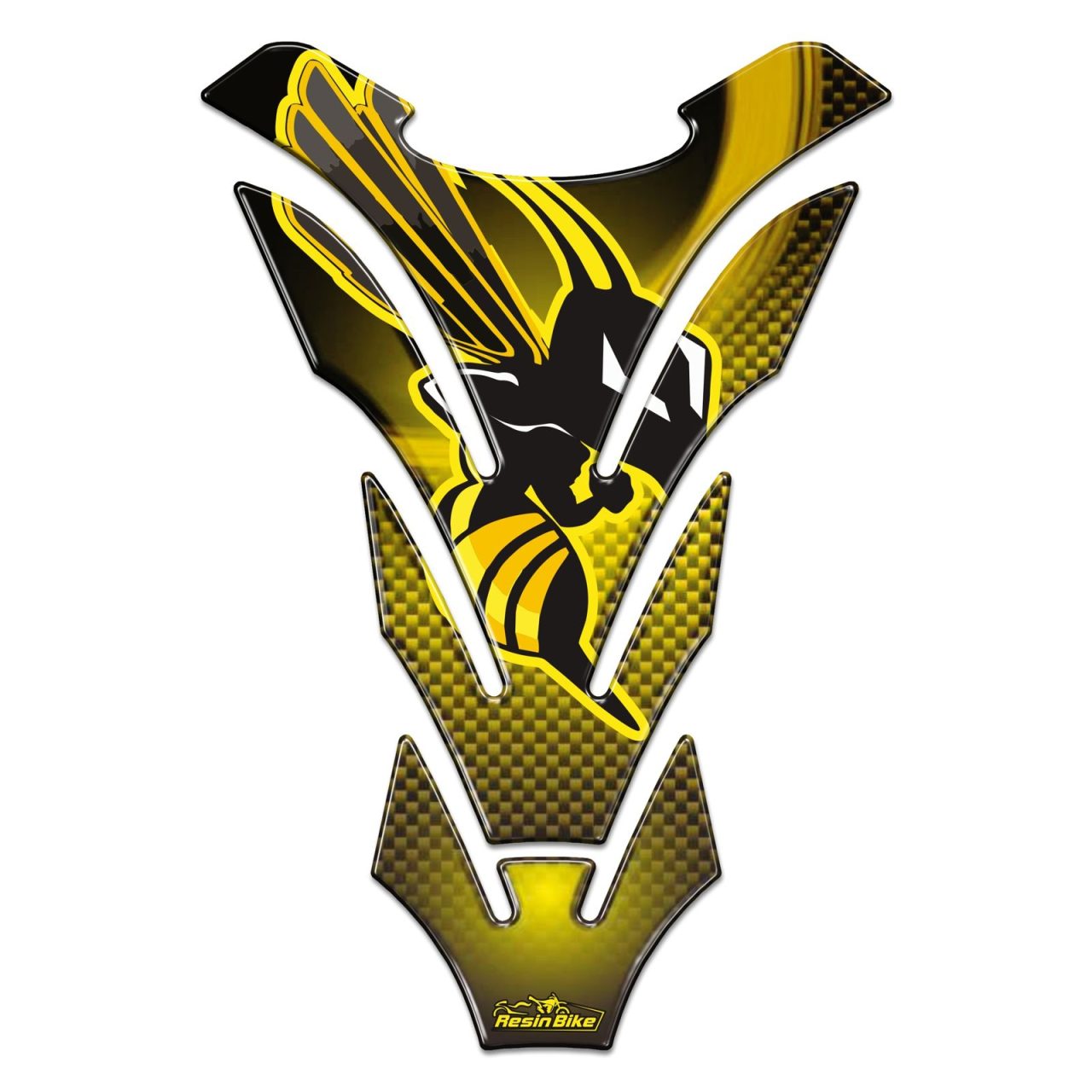 Motorcycle Stickers 3D compatible with Honda Hornet Tank Pad Yellow