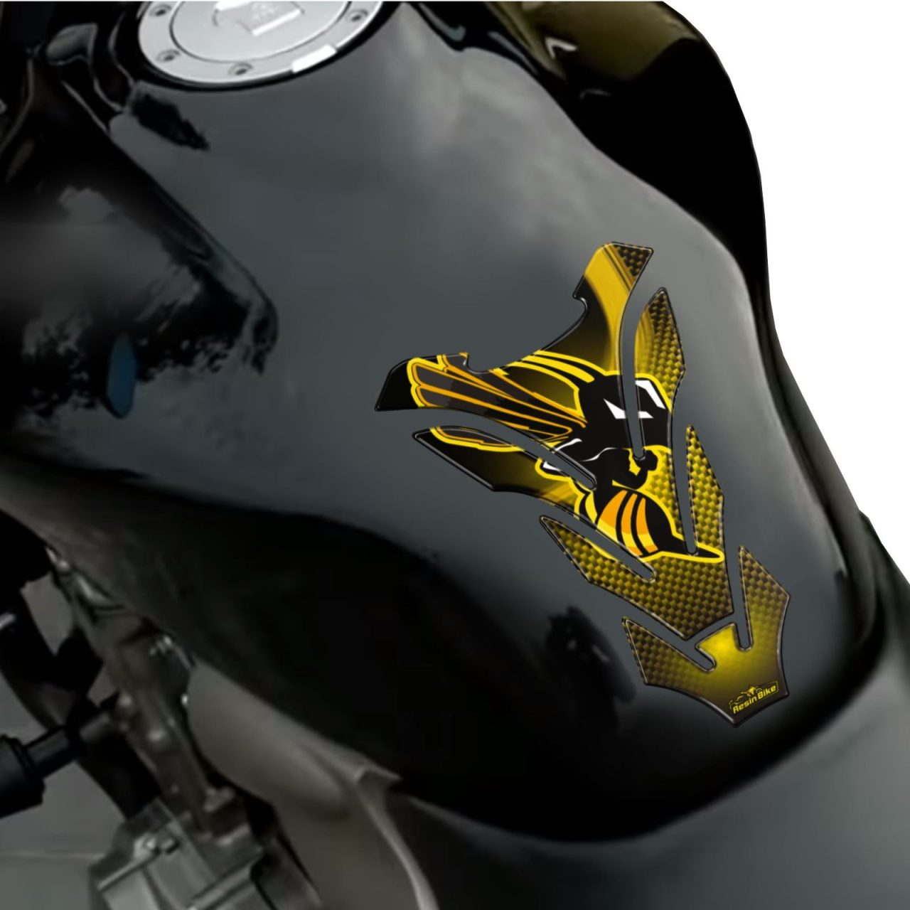 Motorcycle Stickers 3D compatible with Honda Hornet Tank Pad Yellow - Image 2