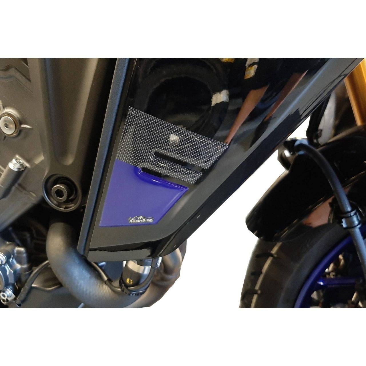 Autocollant Moto 3D compatibles avec Yamaha Tracer 9 2021 Latérales Bleu – Image 4