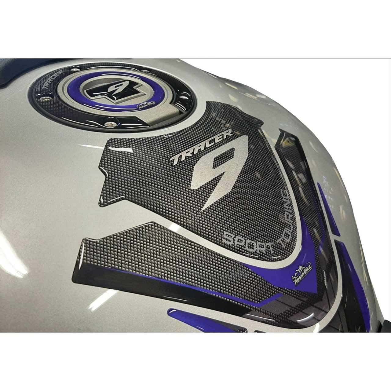 Autocollant Moto 3D compatibles avec Yamaha Tracer 9 2021 Réservoir Bleu – Image 4