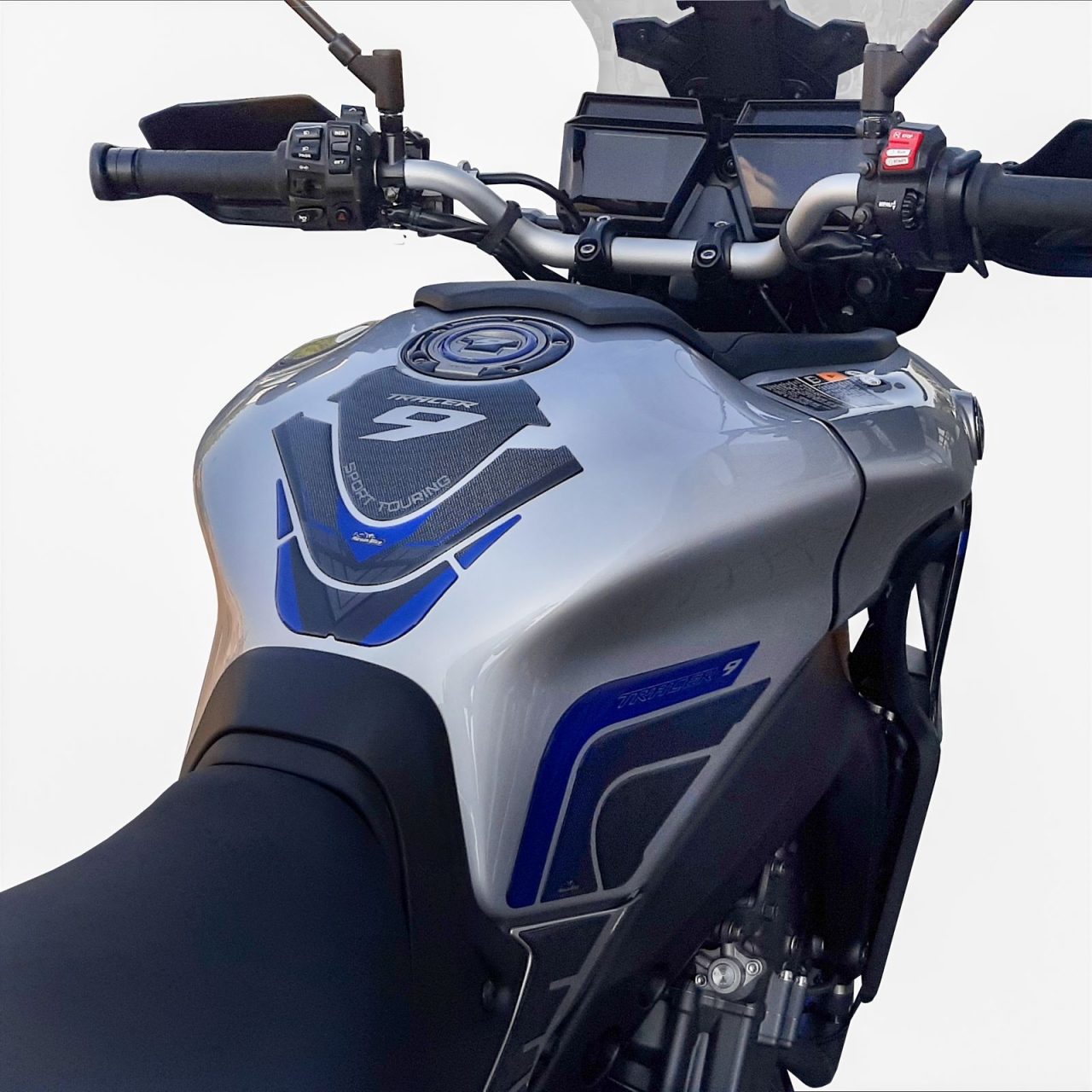 Aufkleber 3D Motorrad Kompatibel mit Yamaha Tracer 9 2021 Tank-Schutzfolie Blau – Bild 5