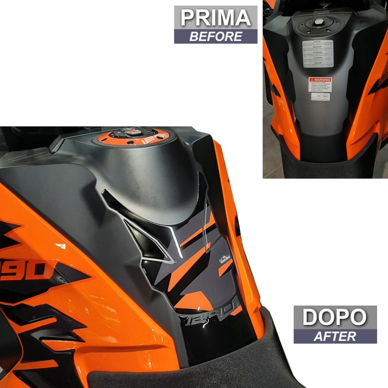 Paraserbatoio Adesivi 3D compatibili con KTM 1290 Super Adventure S 2021-2023 - immagine 3