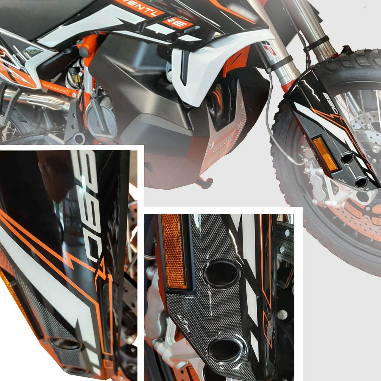 Aufkleber 3D Kompatibel mit KTM 890 Adventure R 2021-2022 Kotflügelstützen – Bild 5