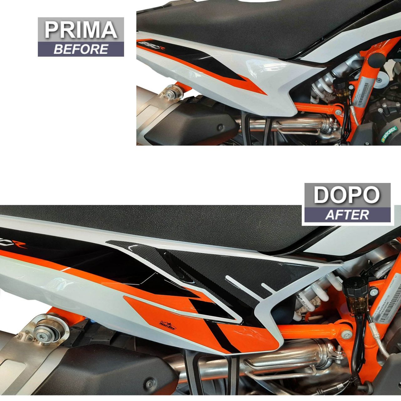 Adesivi 3D compatibili con KTM 890 SMT - Adventure R 2021-2024 Fianchetti - immagine 3