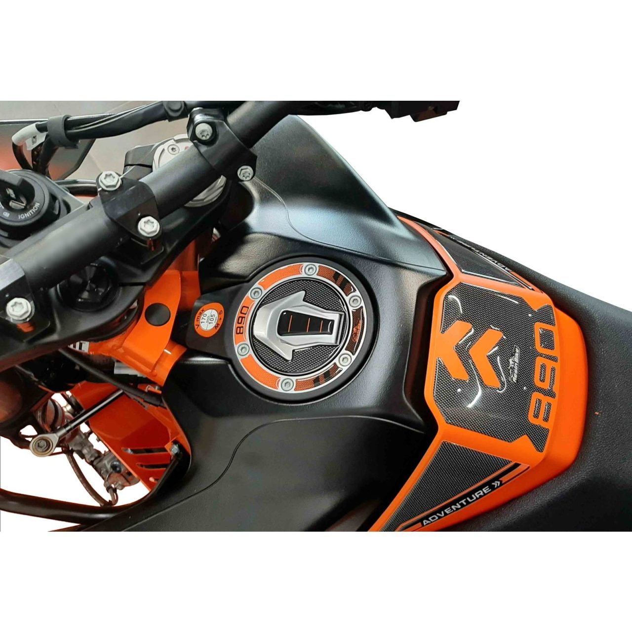 Motorcycle Stickers 3D compatible with KTM 890 Adventure R 2021-2022 Tank Cap - Image 5