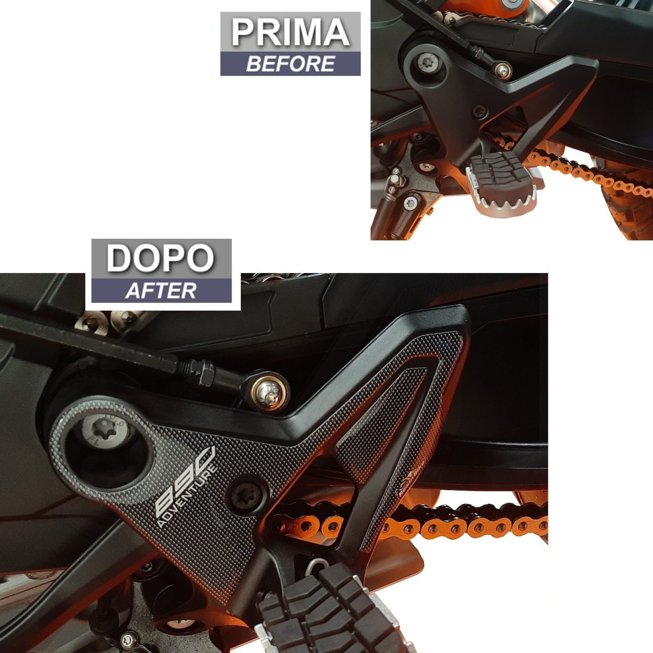 Adesivi 3D compatibili con KTM 890 Adventure R 2021-2022 Protezione Battitacco - immagine 3