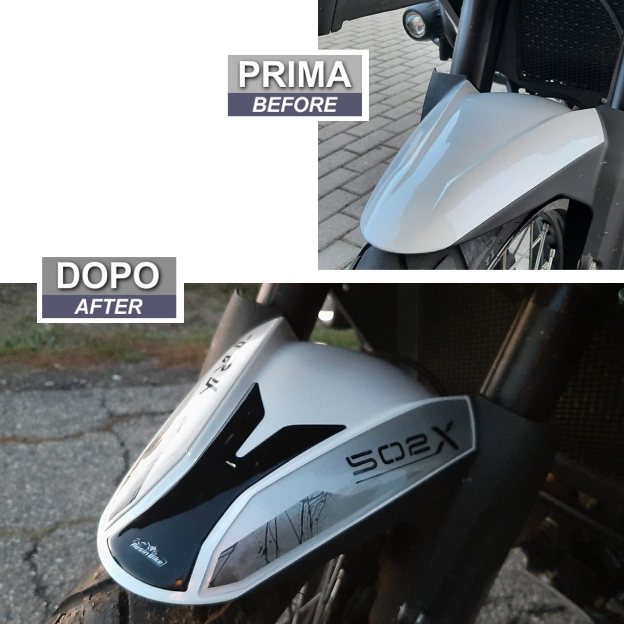 Adesivi 3D compatibili con Benelli TRK 502X 2020 2022 Parafango Metal - immagine 3