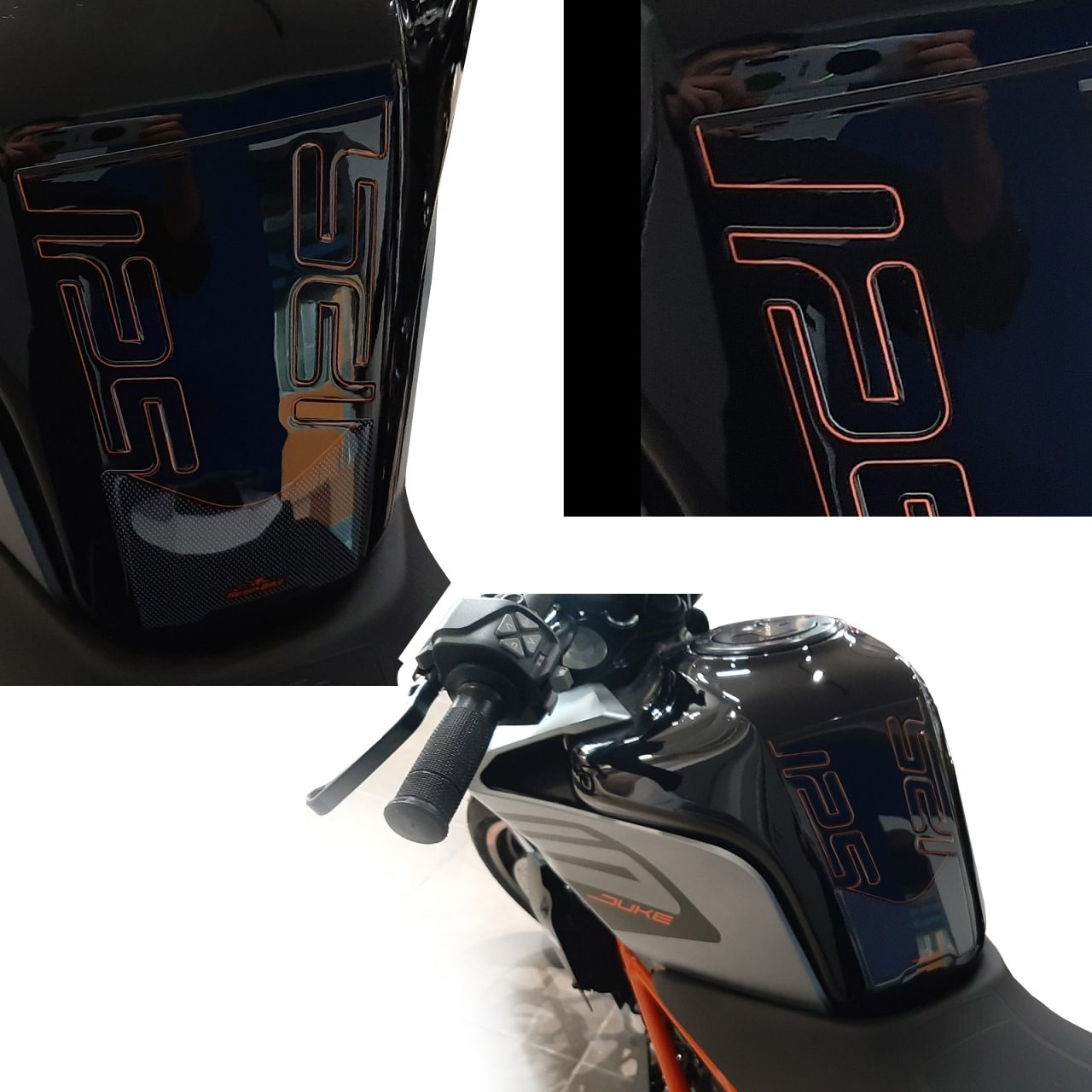 Paraserbatoio Adesivi 3D compatibili con KTM 125 Duke 2021 Protezione - immagine 5