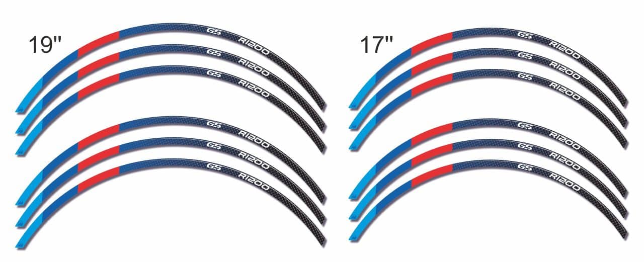 Adesivi 3D compatibili con Bmw R 1200 GS 2013-2016 Cerchi 17" e 19" - immagine 2