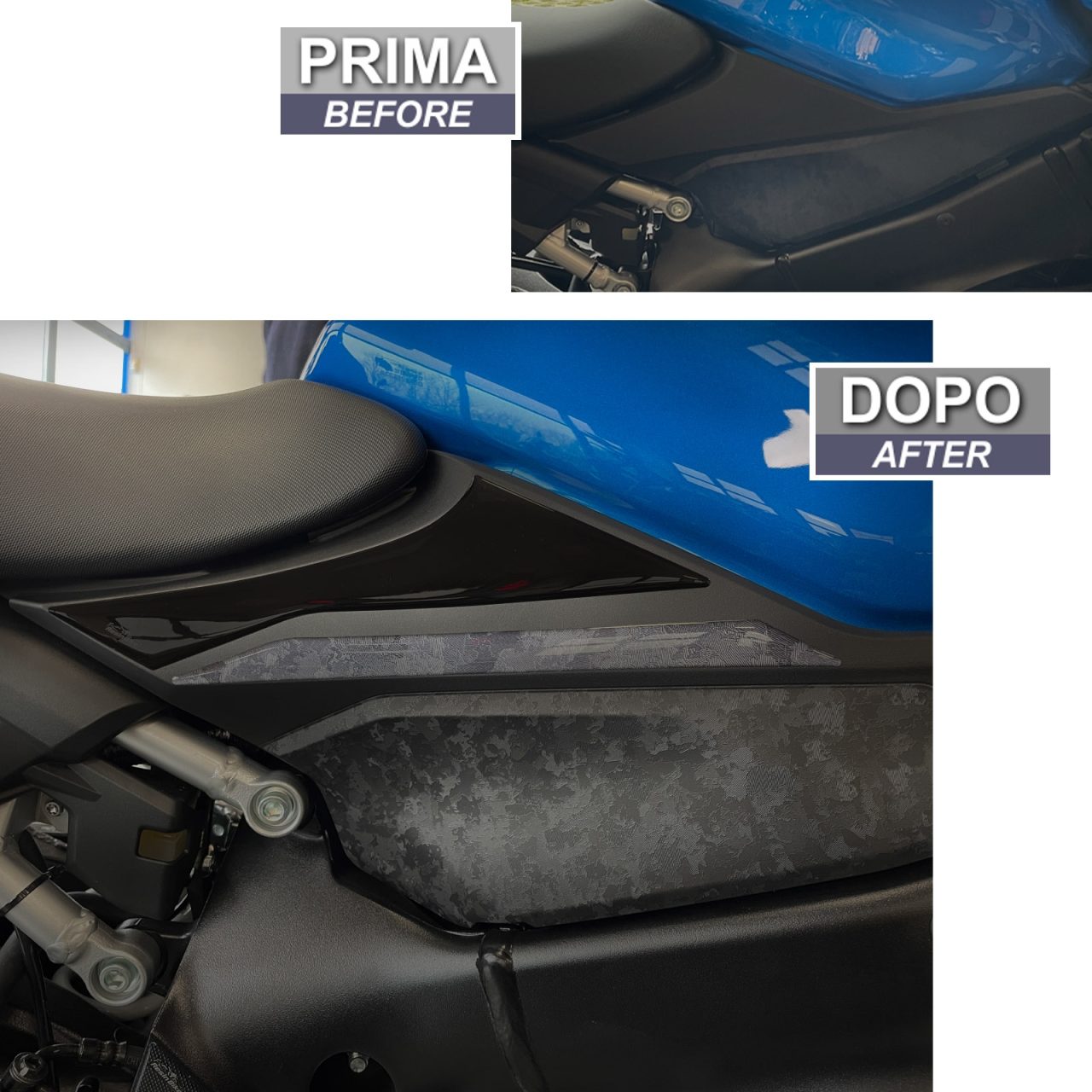 Adesivi 3D compatibili con Suzuki Gsx-s 1000 2021-2024 Protezione Sottosella - immagine 3