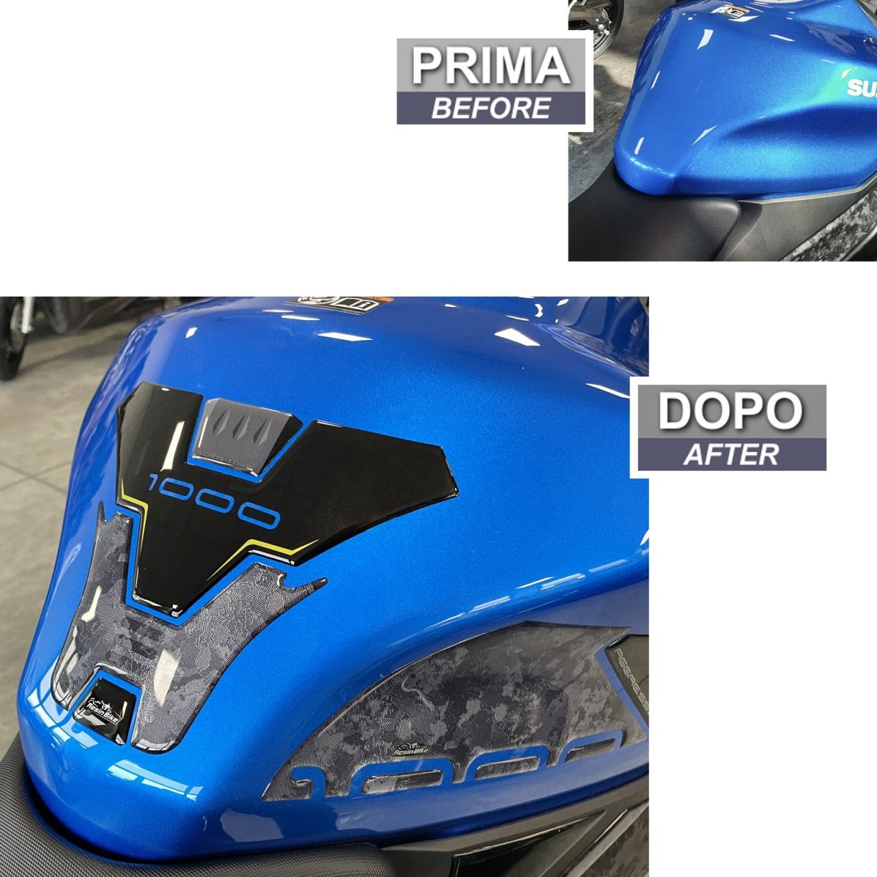 Paraserbatoio Adesivi 3D compatibili con Suzuki Gsx-s 1000 2021-2024 Protezione - immagine 3