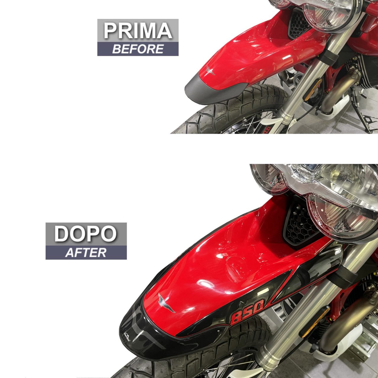 Motorcycle Stickers 3D compatible with Moto Guzzi V85 TT 2021-2022 Fender - Image 3