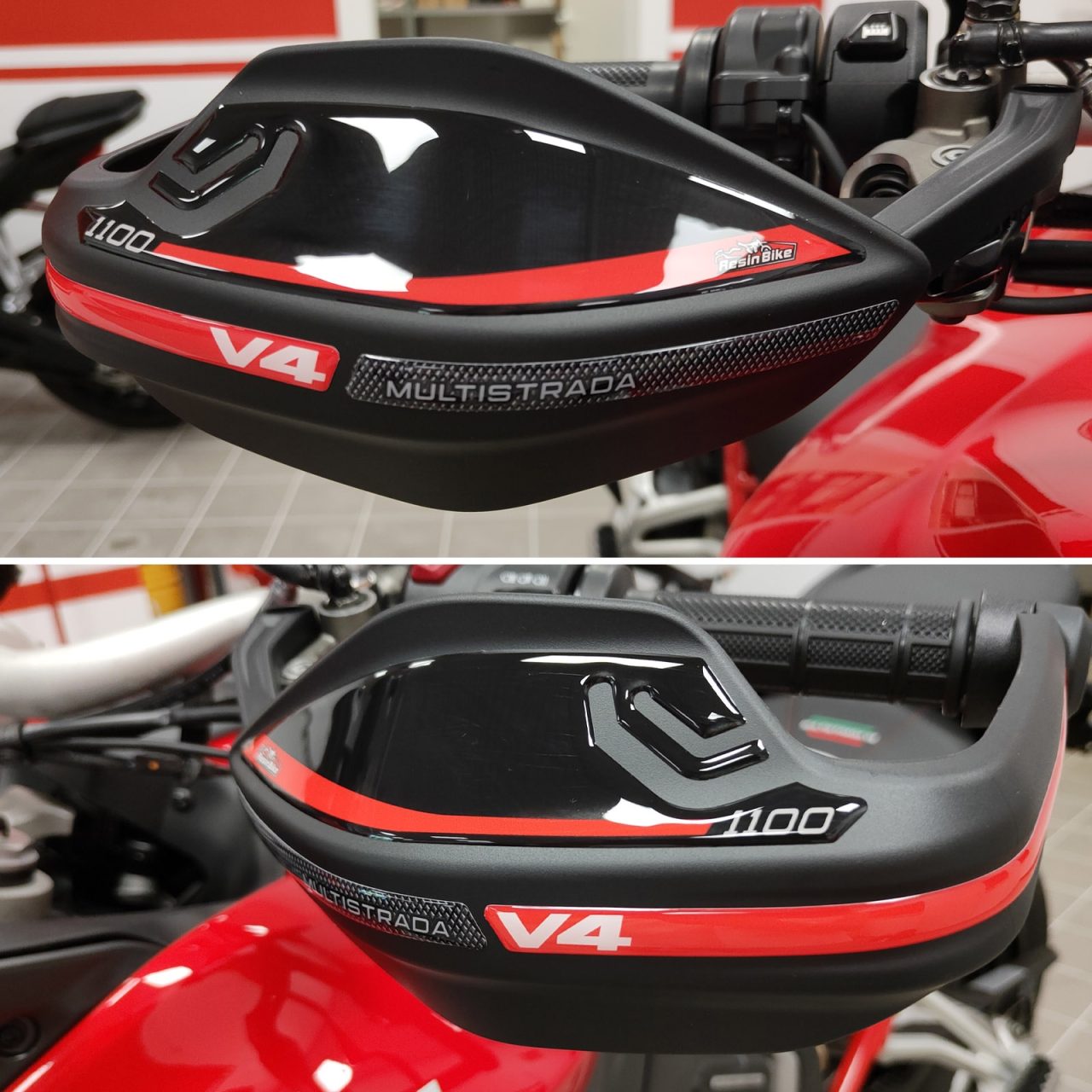 Aufkleber 3D Kompatibel mit Ducati Multistrada V4 2021-2023 Handschützer