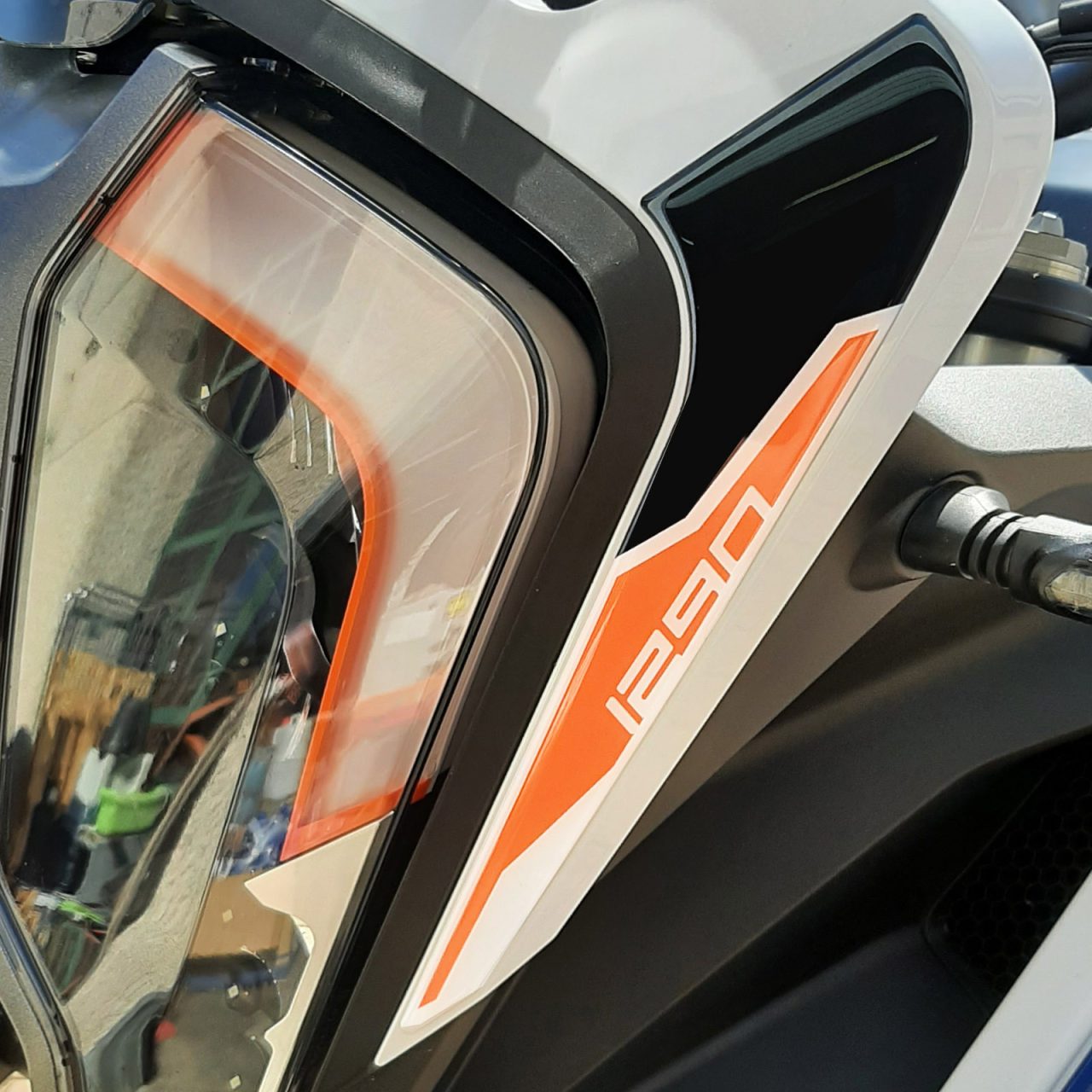 Adesivi 3D compatibili con KTM 1290 Super Adventure R 2021 Protezioni Frontali