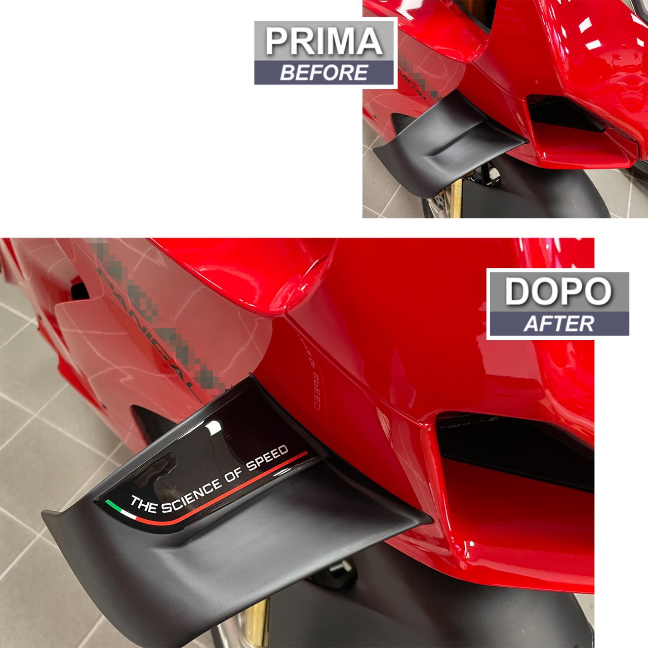 Adesivi 3D compatibili con Ducati Panigale V4-V4s 2022-2023 Alette - immagine 3