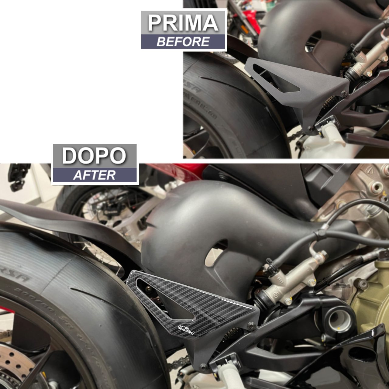 Adesivi 3D compatibili con Ducati Panigale V4-V4s 2018-2023 Battitacco - immagine 3