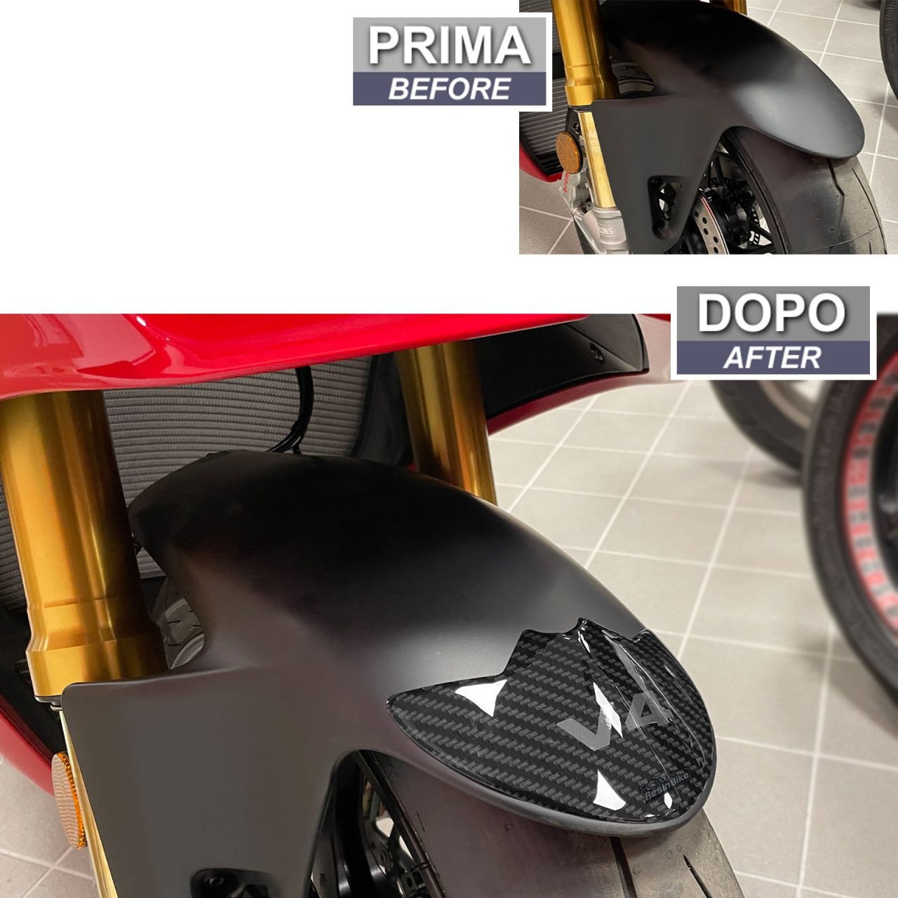 Adesivi 3D compatibili con Ducati Multistrada V4-V4s 2018-2023 Parafango - immagine 3