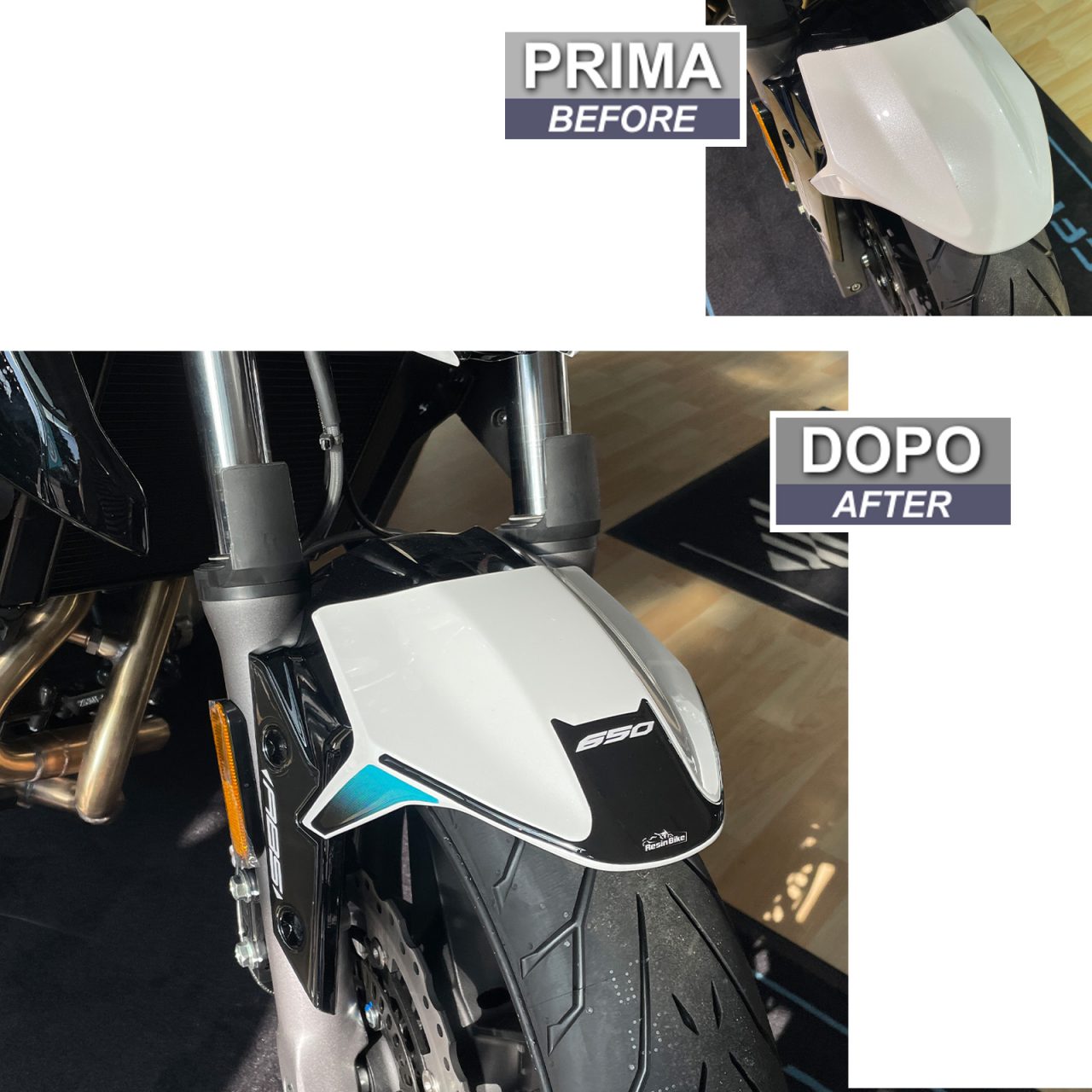 Adesivi 3D compatibili con CFMOTO 650 NK 2022 Protezione Parafango - immagine 3