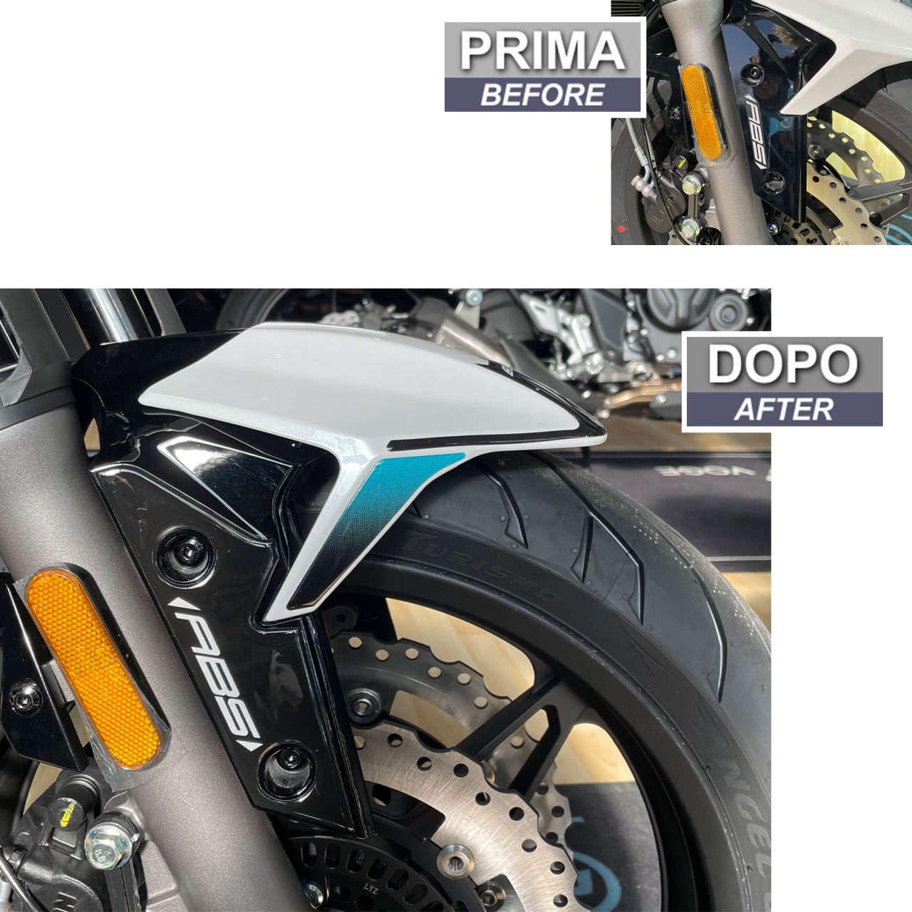 Adesivi 3D compatibili con CFMOTO 650 NK 2022 Protezione Parasteli - immagine 3