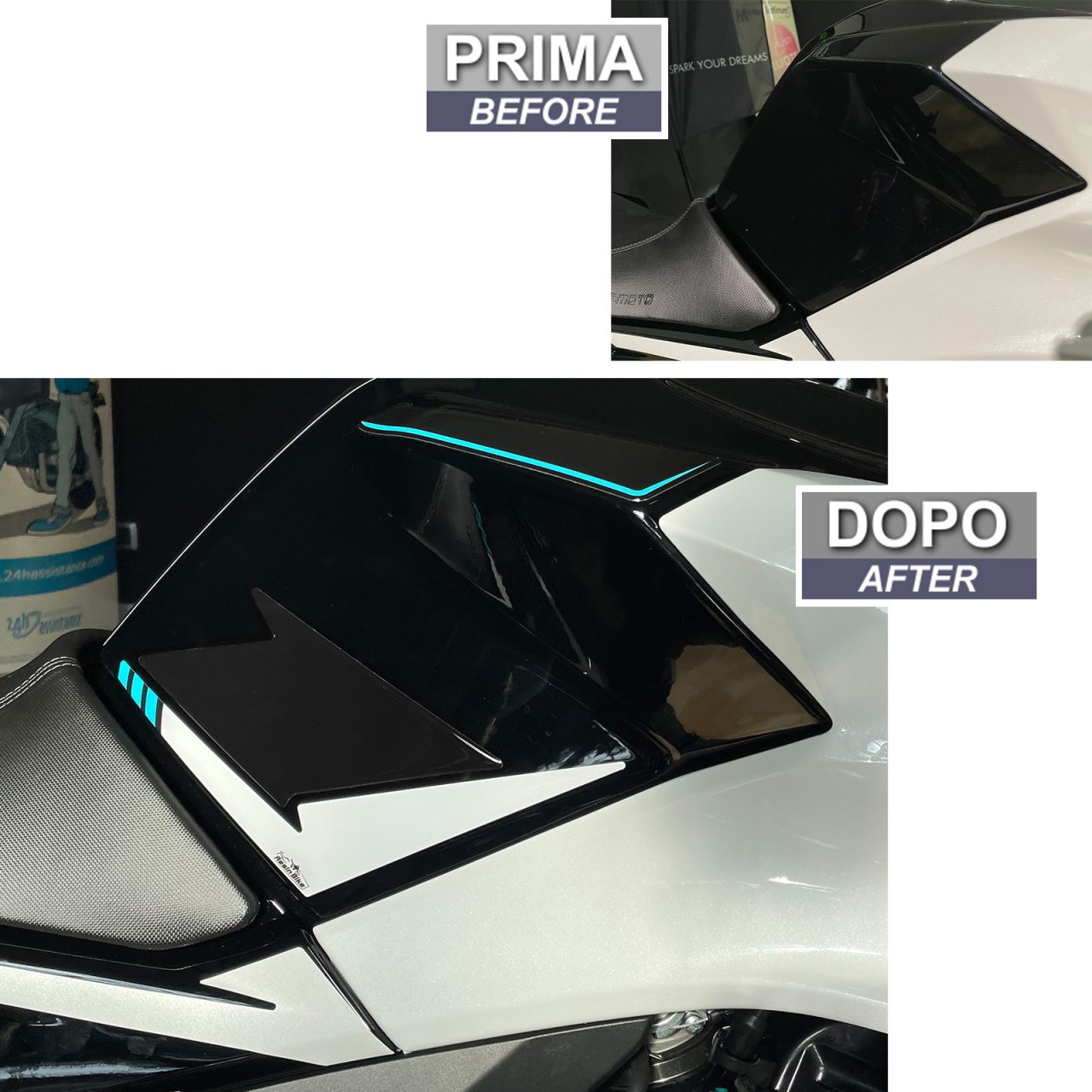 Adesivi 3D compatibili con CFMOTO 650 NK 2022 Protezioni Laterali Serbatoio - immagine 3