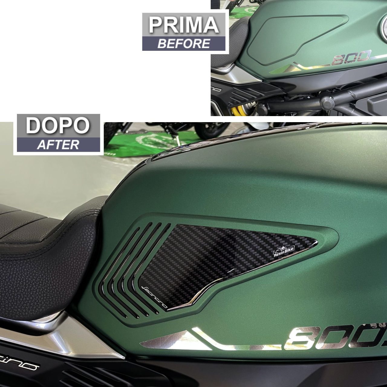 Adesivi 3D Resinati compatibili con Benelli Leoncino 800 2022 Serbatoio Laterali - immagine 3