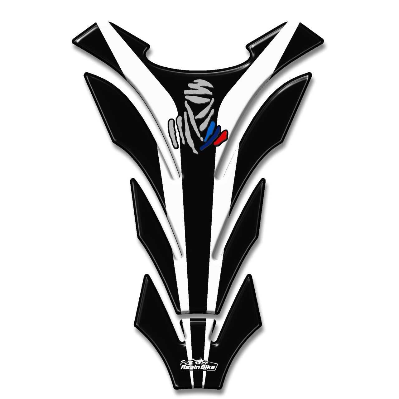 Motorcycle Stickers 3D compatible with Dakar Black-White Tank Pad