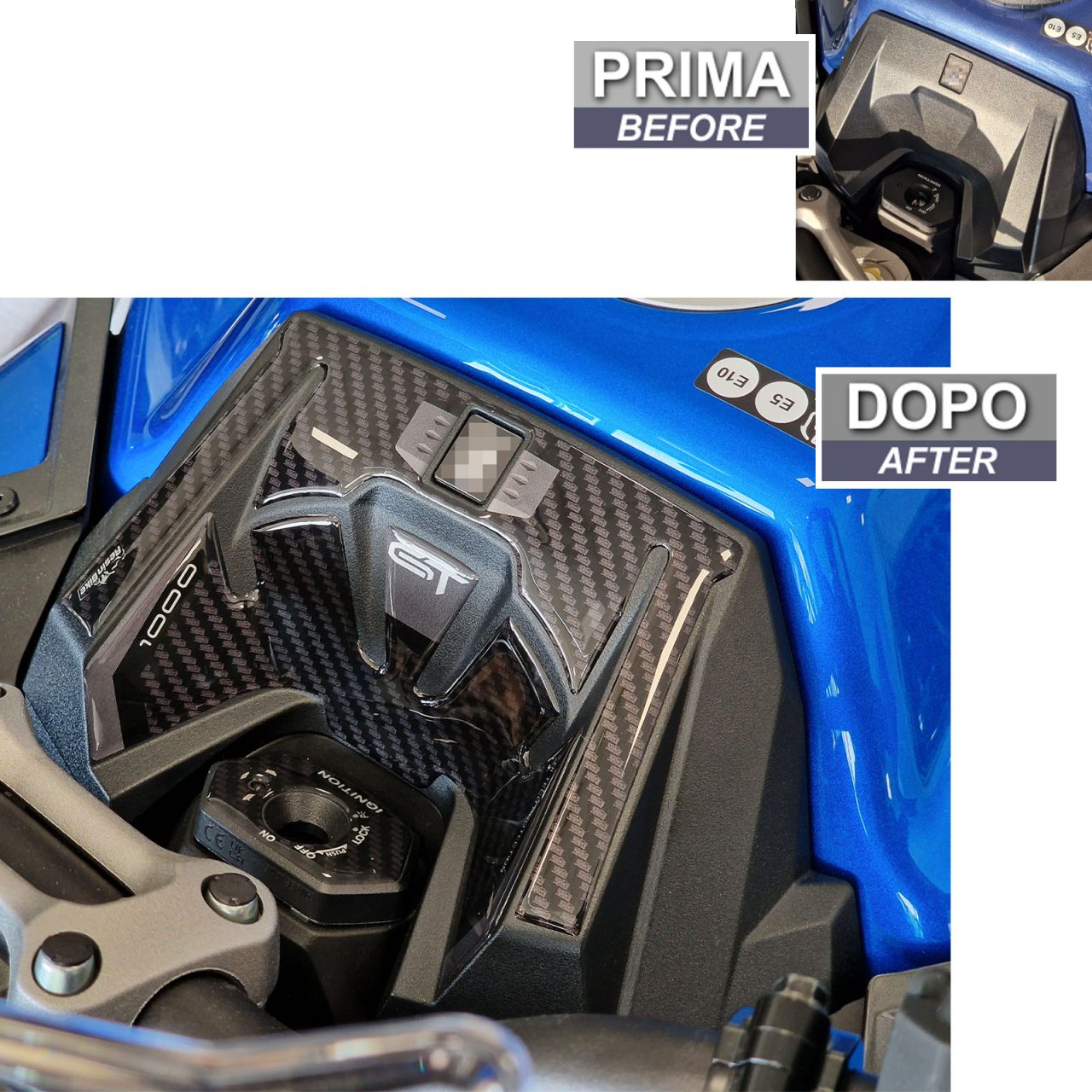 Autocollant Moto 3D compatibles avec Suzuki Gsx-s 1000 GT 2022-2024 Zone de Clé – Image 3