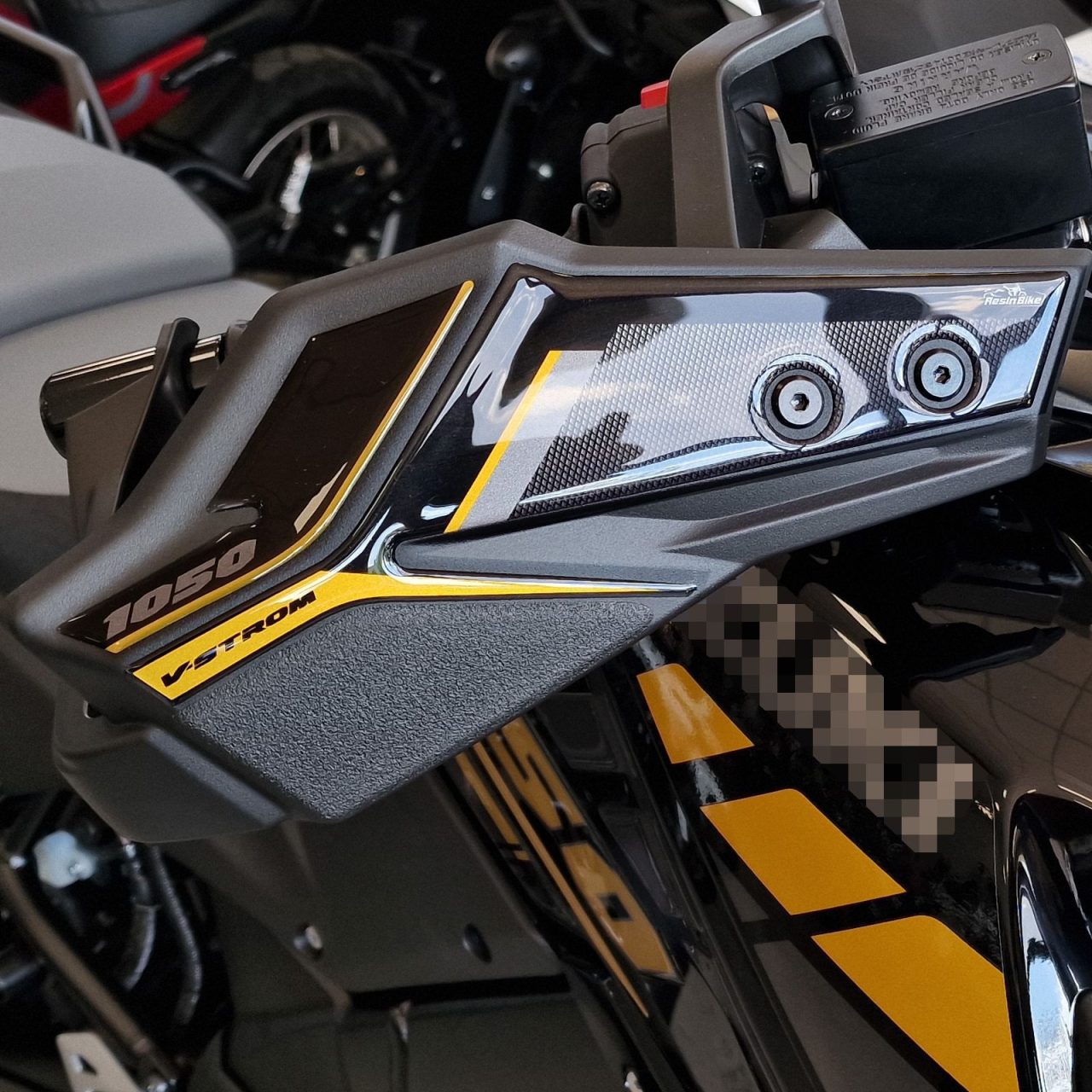 Aufkleber 3D Kompatibel mit Suzuki V-strom 1050 XT 2020-2023 Golden Handschützer