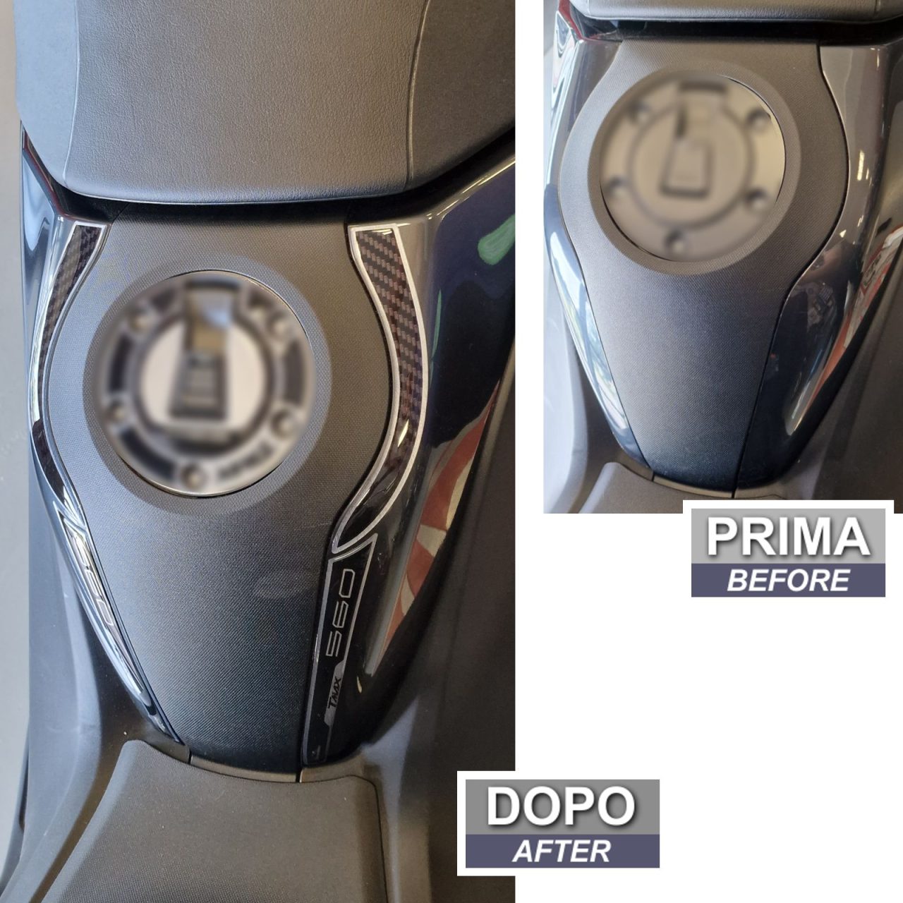 Adesivi 3D compatibili con Yamaha T-MAX 560 2022 Protezioni Centrali - immagine 3