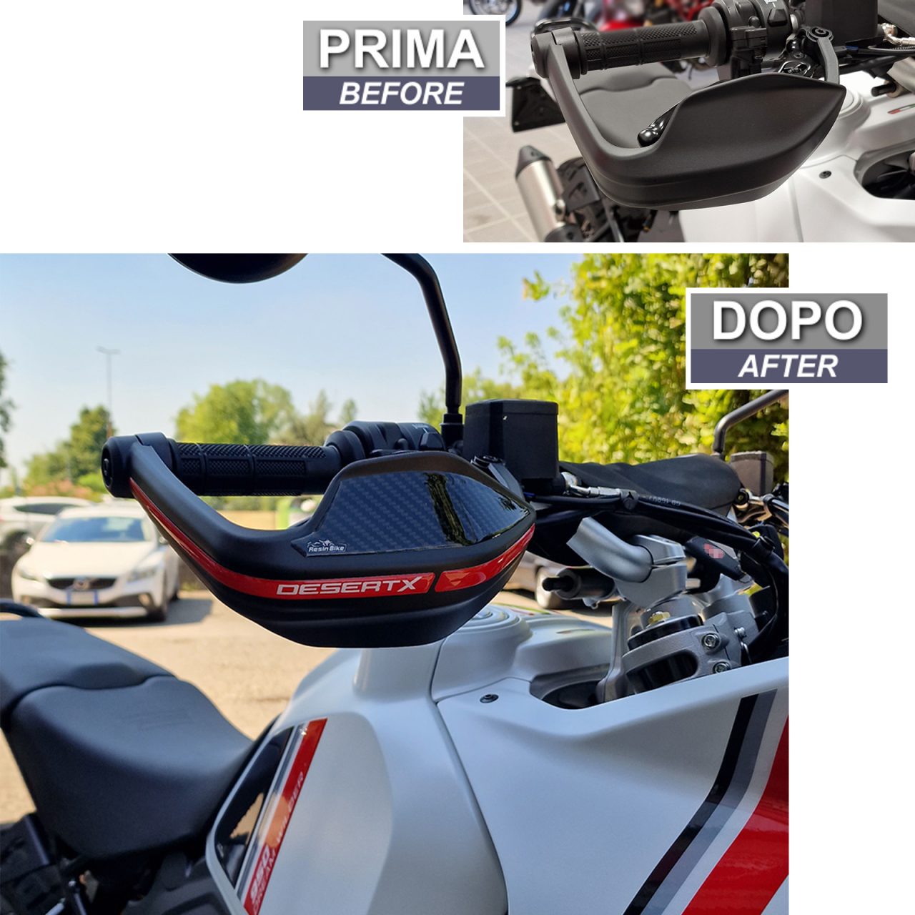 Motorcycle Stickers 3D compatible with Ducati DesertX 2022 Handguards - Image 3