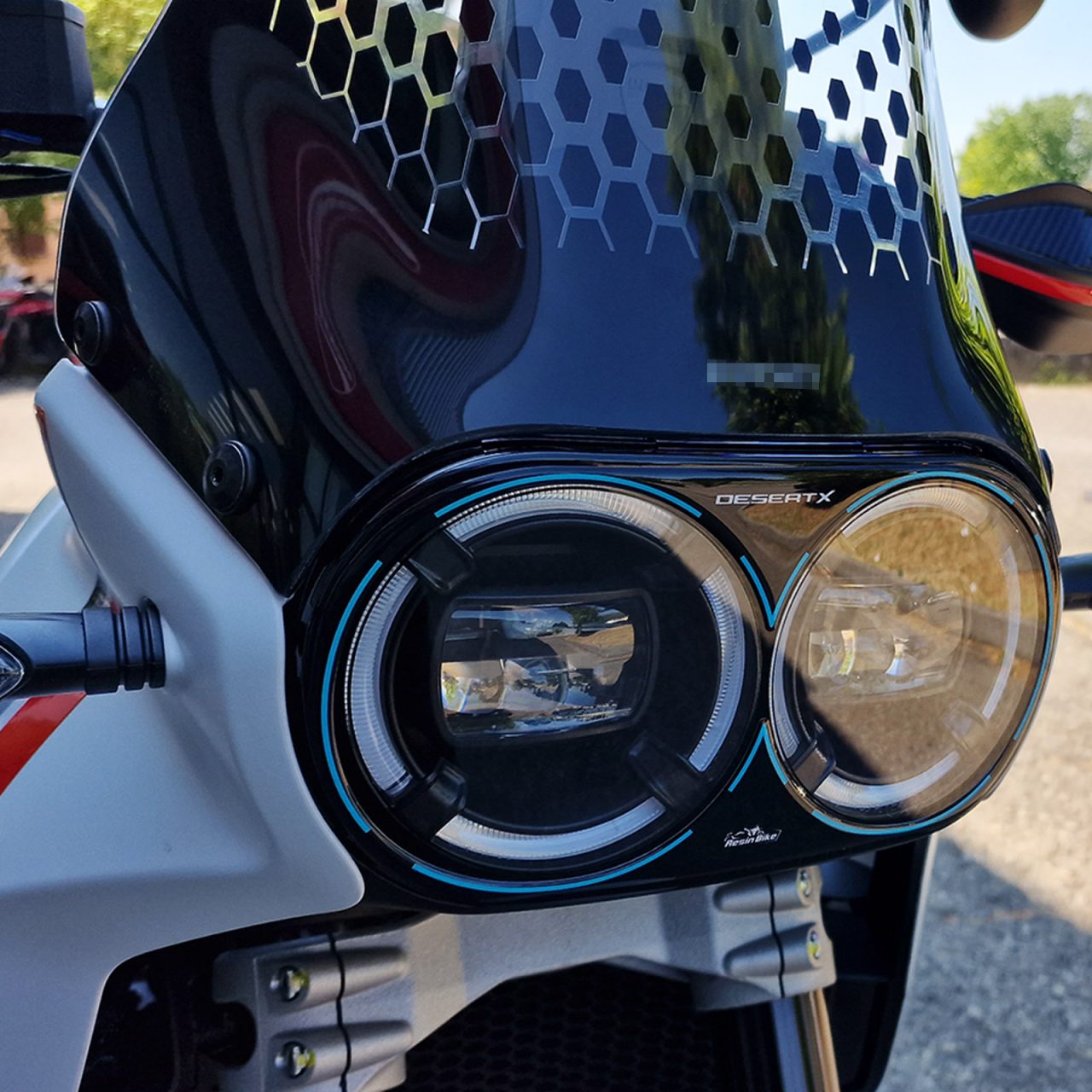 Motorcycle Stickers 3D compatible with Ducati DesertX 2022 Headlamp - Image 4