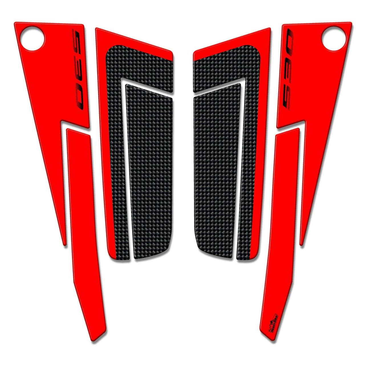 Stickers 3D compatible with Yamaha TMAX 530 2012-2016 Side Footboard Red - Image 2