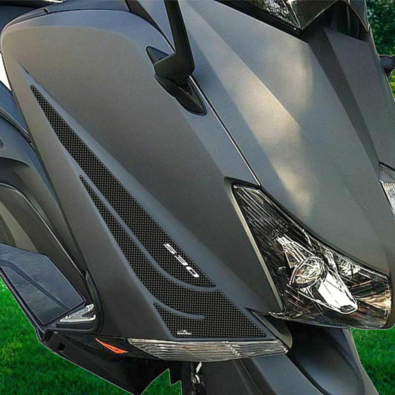 Adhesivos 3D compatibles con Yamaha TMAX 530 2012-2016 Frontal Carbono