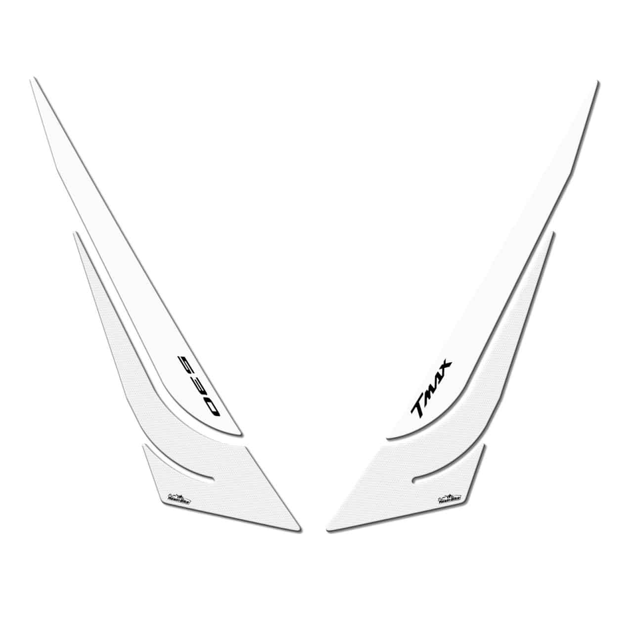 Adhesivos 3D compatibles con Yamaha TMAX 530 2012-2016 Protección Frontal Blanco - Imagen 2