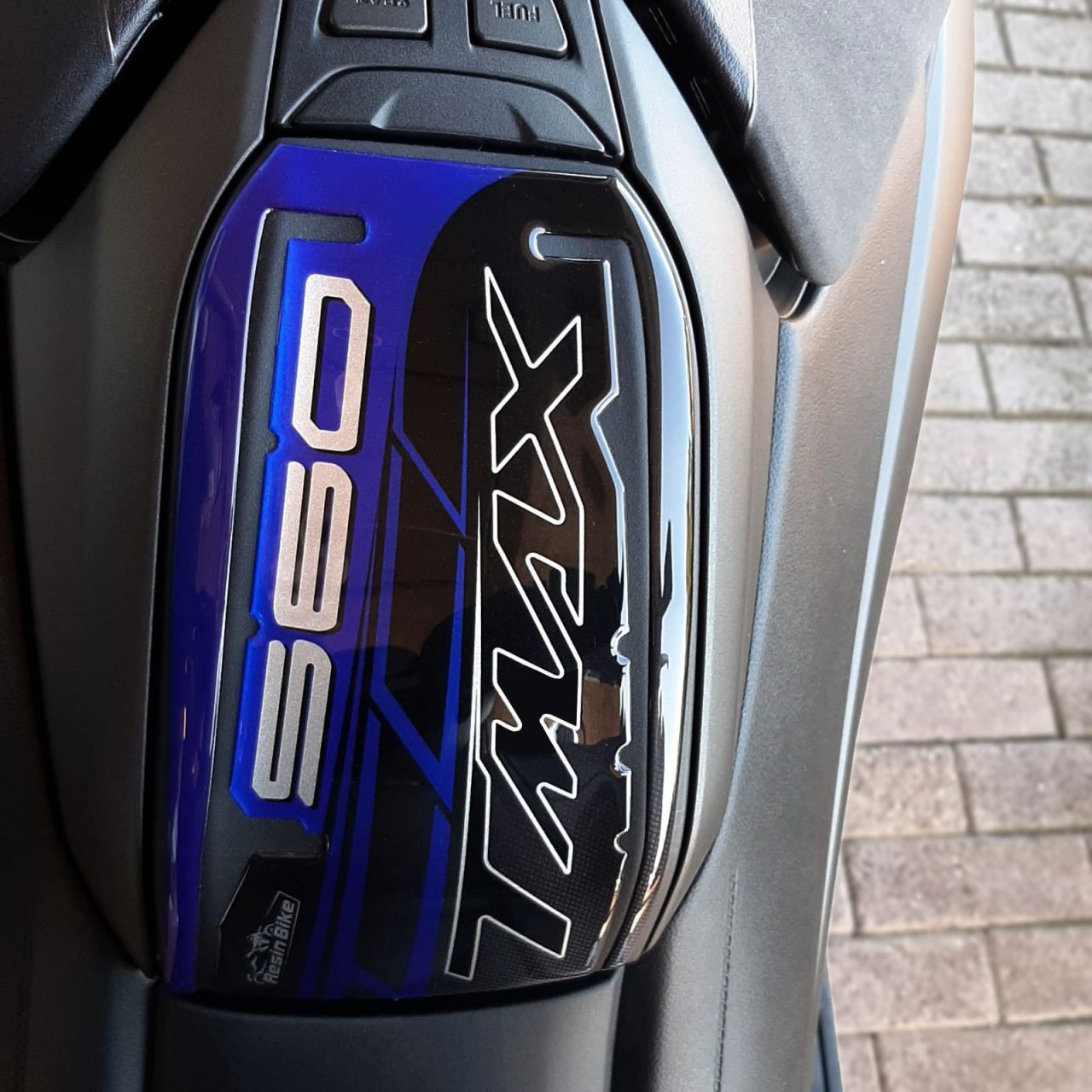 Scooter Stickers 3D compatible with Yamaha T-MAX 560 2020 Tank Cover Blue