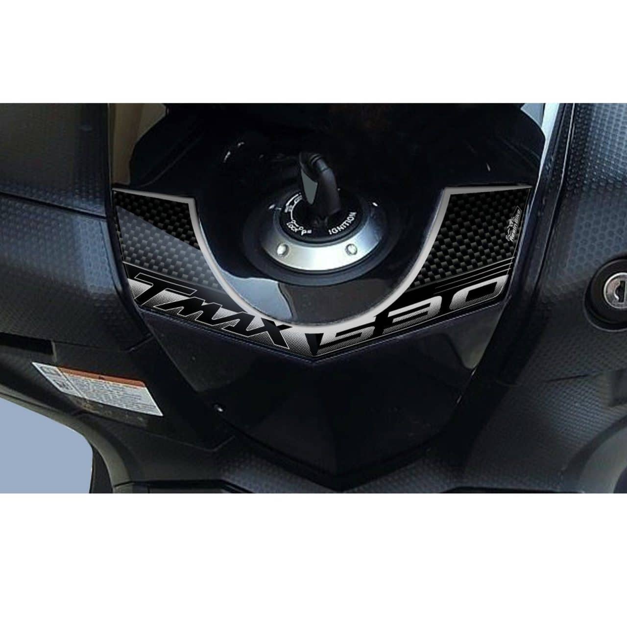 Adhesivos 3D compatibles con Yamaha TMAX 530 2012-2016 Zona de la Llave Carbono