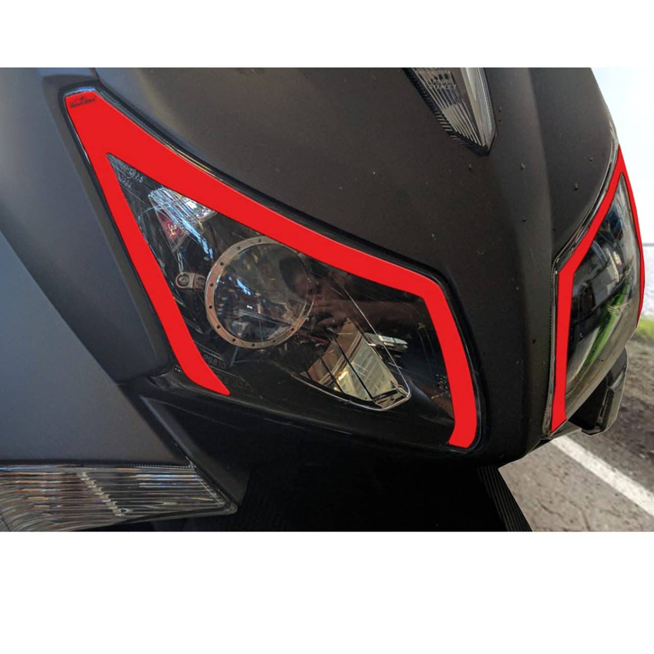 Stickers 3D compatible with Yamaha TMAX 530 2012-2016 Headlamp Red