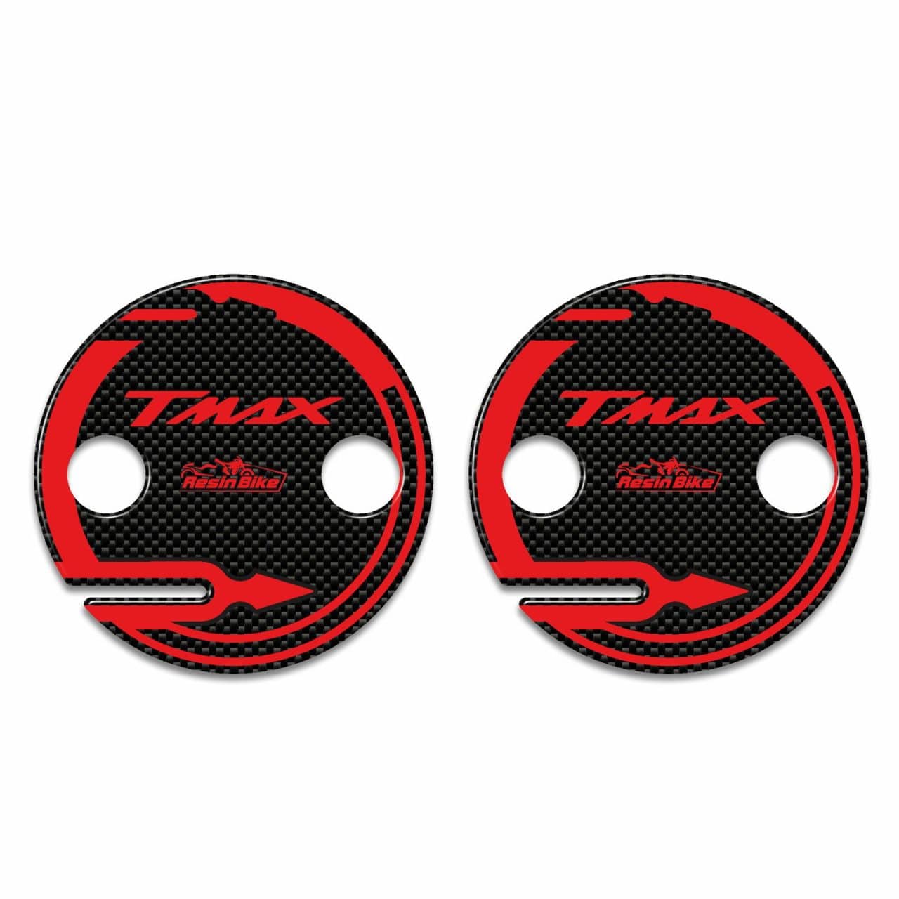 Stickers 3D compatible with T-MAX 500-530 2001-2016 Variator Cover Carbon-Red - Image 2