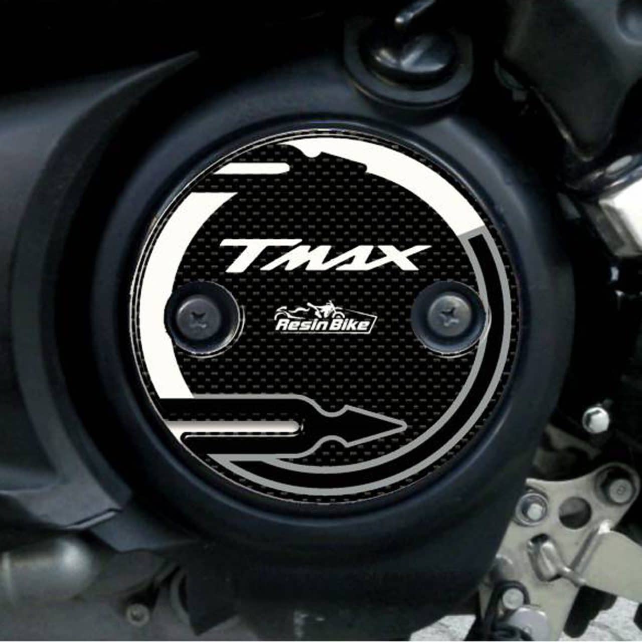 Adhesivos 3D compatibles con T-MAX 500-530 2001-2016 Cárter Carbono-Blanco