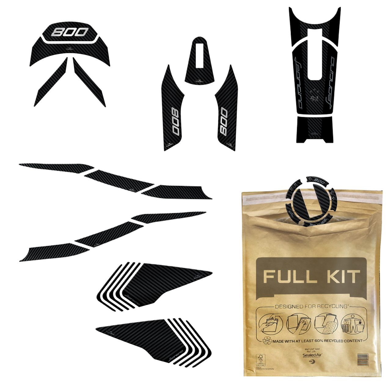 Kit Tank Full Motorcycle Stickers 3D compatible with Benelli Leoncino 800 2022