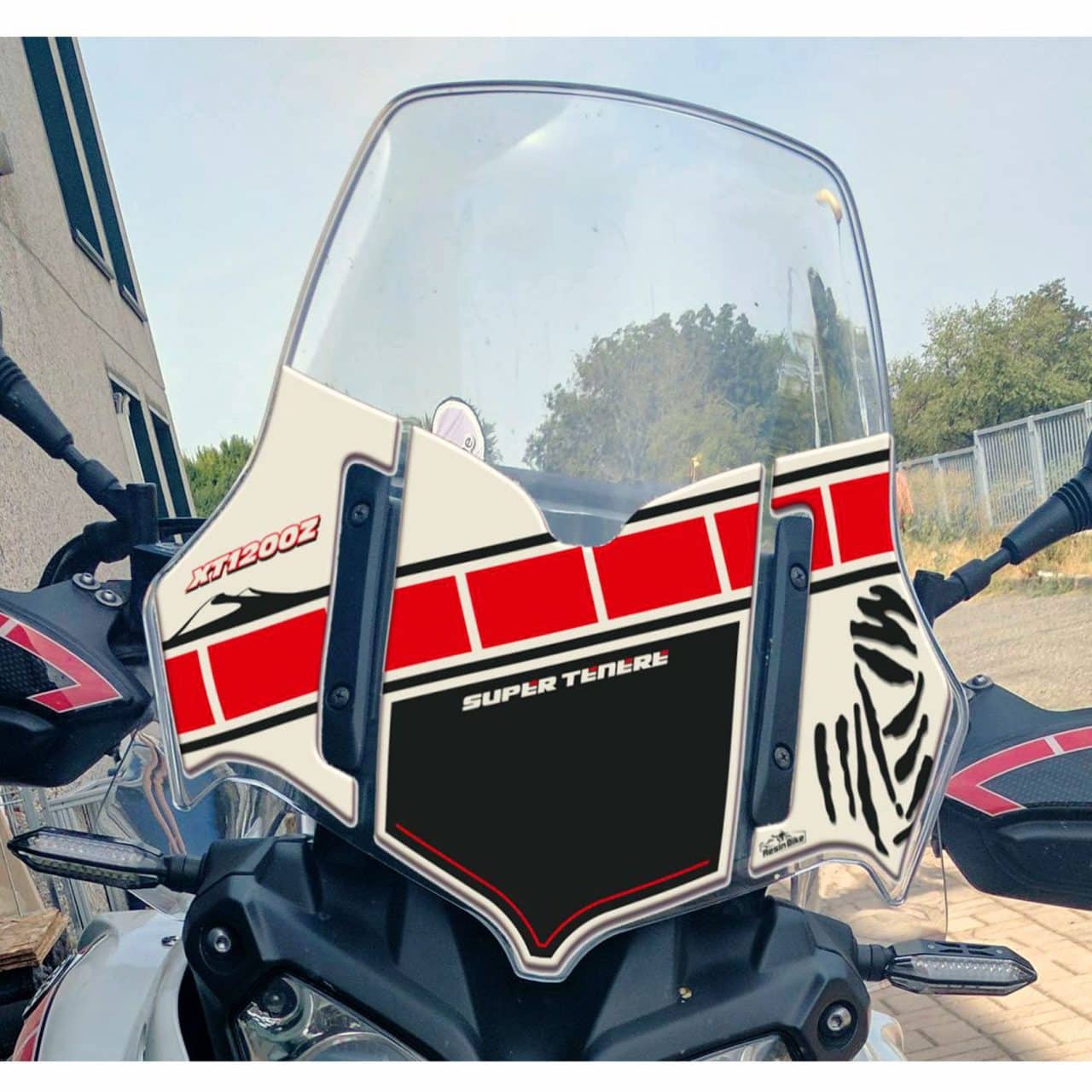 Aufkleber 3D Kompatibel mit Yamaha Super Tenere 2010-2014 Schutz Windschild Rot – Bild 2