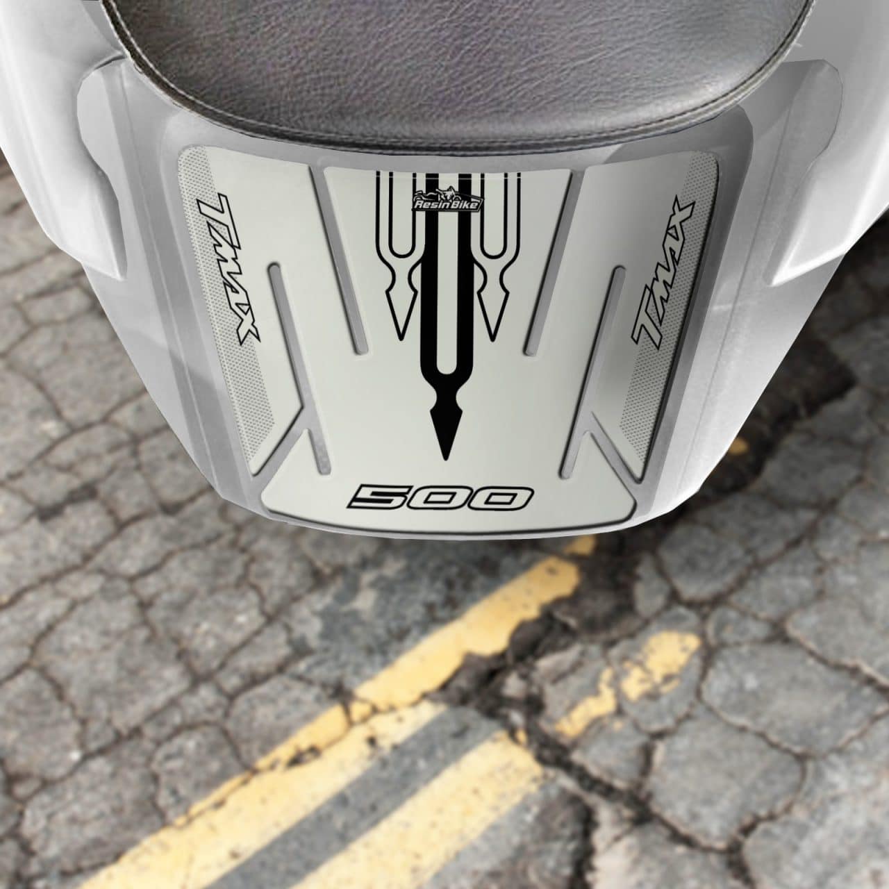 Adhesivos 3D compatibles con Yamaha TMAX 2001-2007 Protector de Colín Blanco