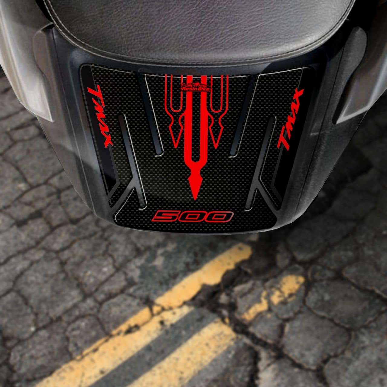 Scooter Stickers 3D compatible with Yamaha TMAX 2001-2007 Tail Section Red