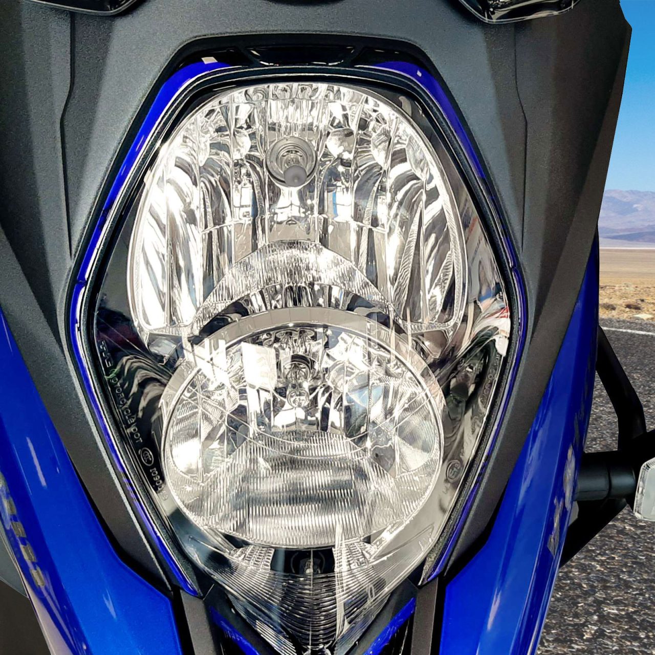 Adhesivos 3D de Moto compatibles con Suzuki V-strom 650 2017-2023 Azul Faros