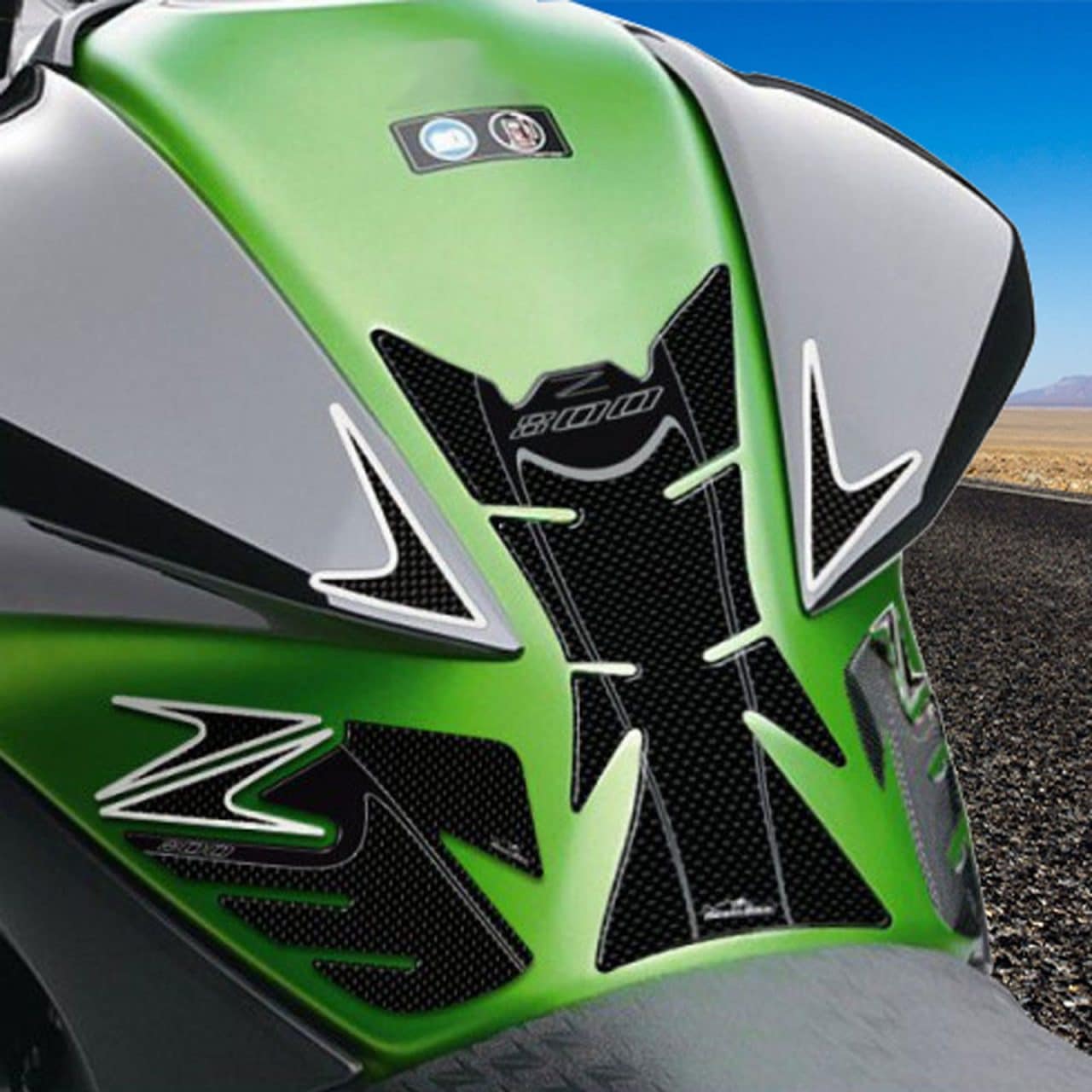 Kit Tank Basic Motorcycle Stickers 3D compatible with Kawasaki Z800 - Image 2