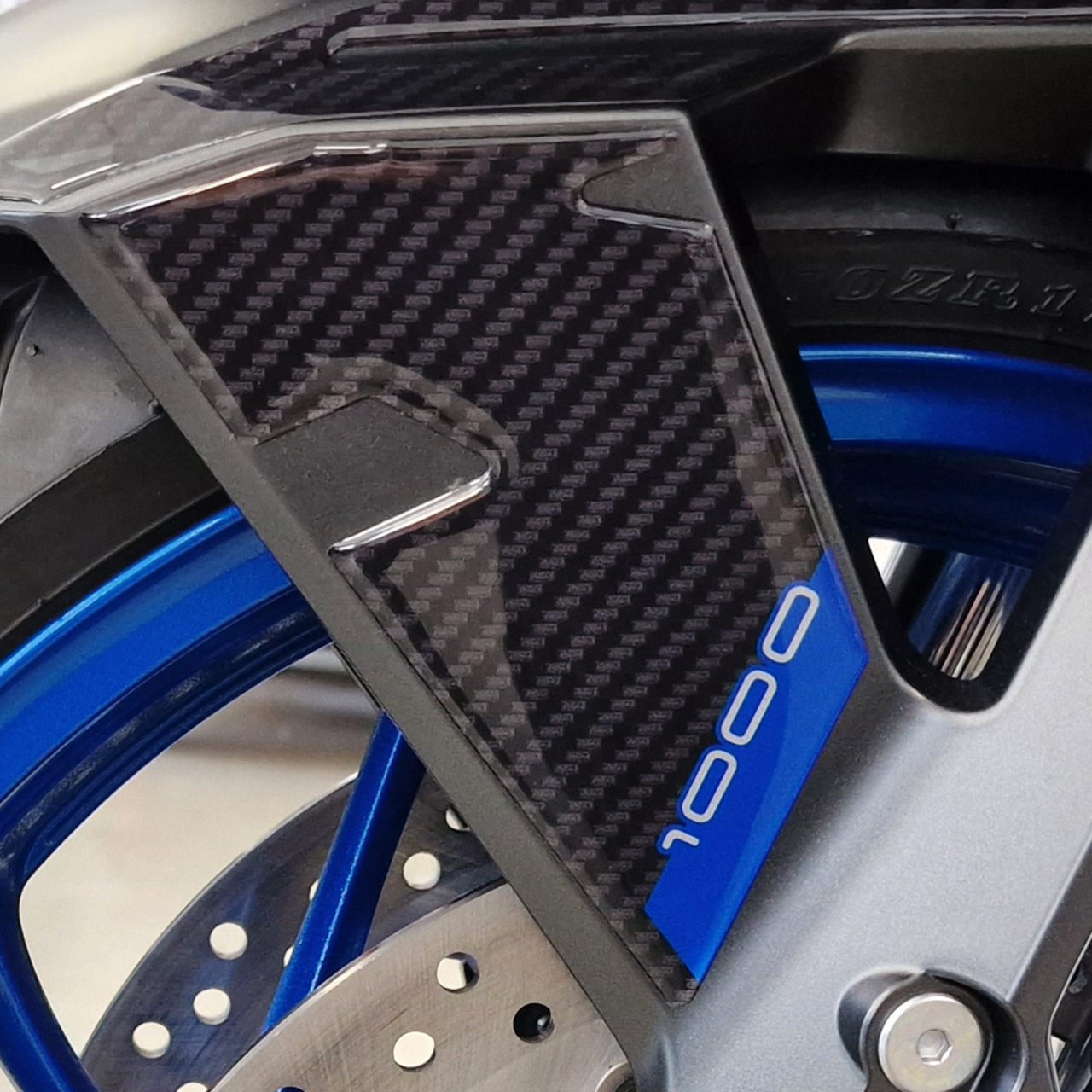 Adesivi 3D compatibili con Suzuki Gsx-s 1000 GT 2022-2024 Parafango Blu - immagine 5